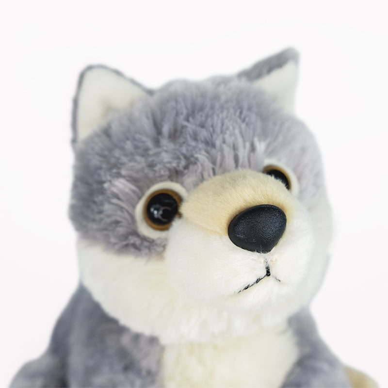 Ensemble d’adoption du loup gris - Peluche